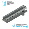 Лоток водоотводный мостовой Bridge Steel DN100 высотой от 55 до 100мм торцевой с выпуском
