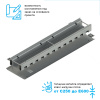 Лоток водоотводный мостовой Bridge Steel DN100 высотой от 55 до 100мм проходной