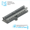 Лоток водоотводный мостовой Bridge Steel DN100 высотой от 55 до 100мм проходной с выпуском