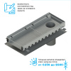Лоток водоотводный мостовой Bridge Steel DN300 высотой от 60 до 245мм торцевой с выпуском